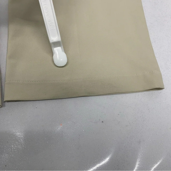 Nike Golf Pants Woman Medium  Dri Fit Straight Leg Beigh Stretch Pockets Trouser - Picture 9 of 16